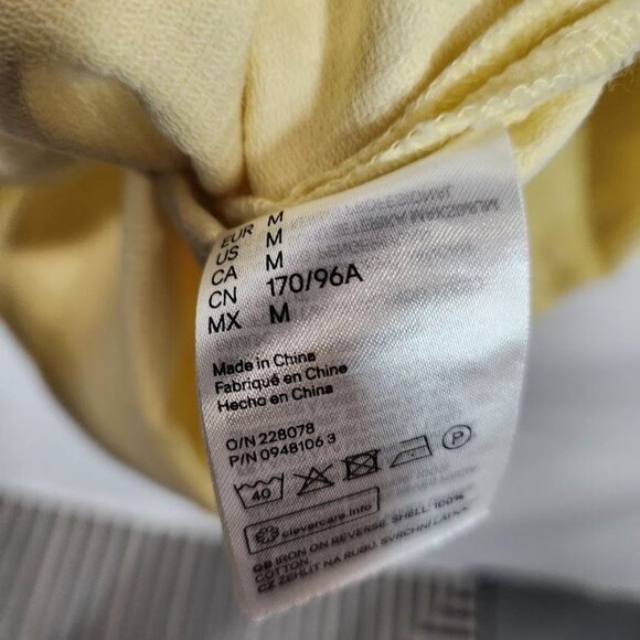 H&M Divided Corduroy Button Down Shirt in Pastel‎ Yellow - Size Medium - Picture 5 of 6